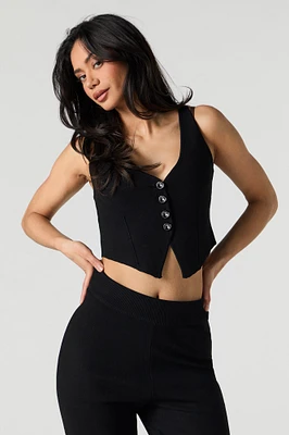 Gilet boutonné en tricot