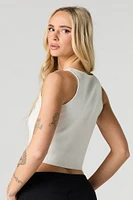 Knit Button Vest Tank