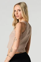 Knit Button Vest Tank