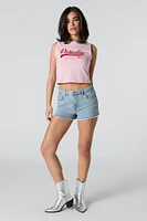 Graphic Cropped Tank