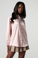 Satin Button-Up Top