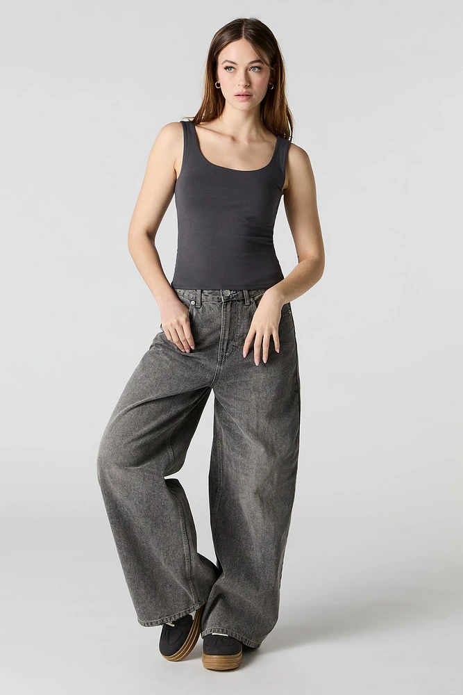 Solid Scoop Neck Tank