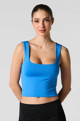 Contour Square Neck Tank with Built-In Cups