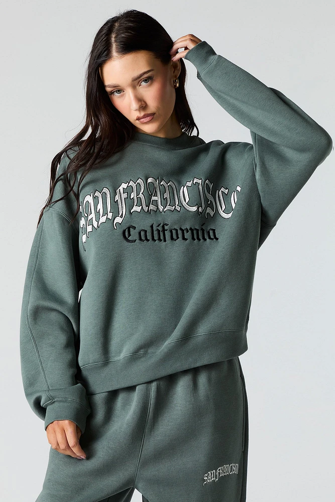 Embroidered Destination Sweatshirt
