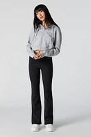 Fleece Cropped Zip-Up Hoodie