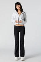 Fleece Cropped Zip-Up Hoodie