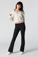 Fleece Cropped Zip-Up Hoodie