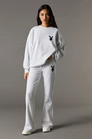 Playboy Oversized Graphic Fleece Sweatshirt
