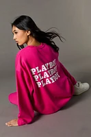 Playboy Oversized Graphic Fleece Sweatshirt