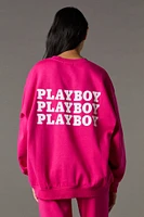 Playboy Oversized Graphic Fleece Sweatshirt