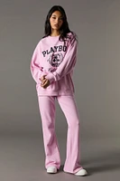 Playboy Oversized Graphic Fleece Sweatshirt
