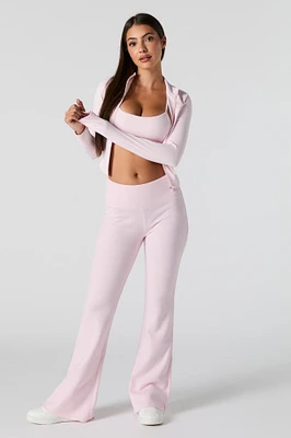 Pantalon en molleton évasé