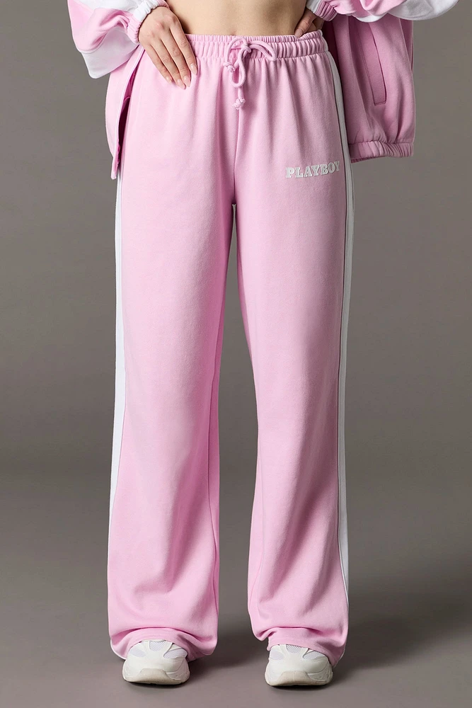 Pantalon en molleton à taille coulissante et imprimé Playboy