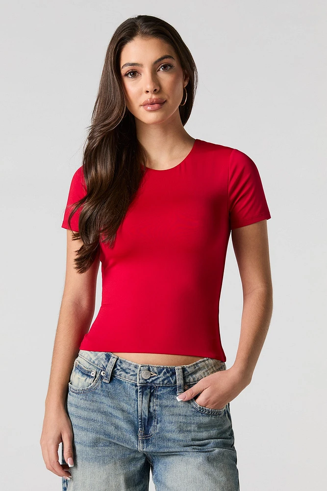 Contour Round Neck Short Sleeve Top