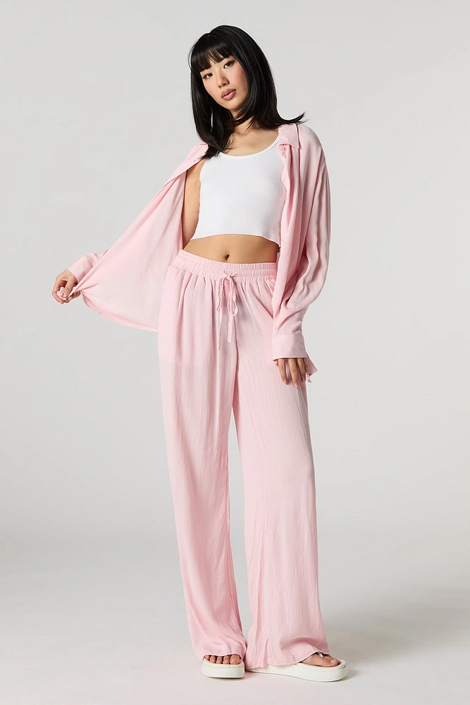 Pantalon fluide à jambe large