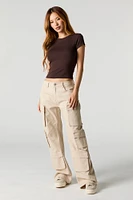 Pantalon cargo à jambe droite avec poches multiples