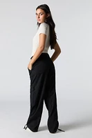 Pantalon cargo ample à taille coulissante