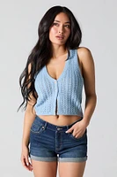 Short en denim Remonte-fesses mi-taille délavé foncé