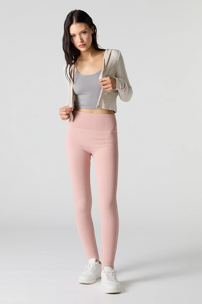 High Rise Seamless Ribbed Legging