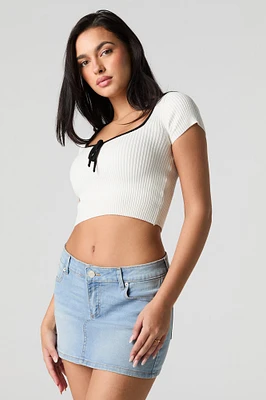 Denim Mini Skort
