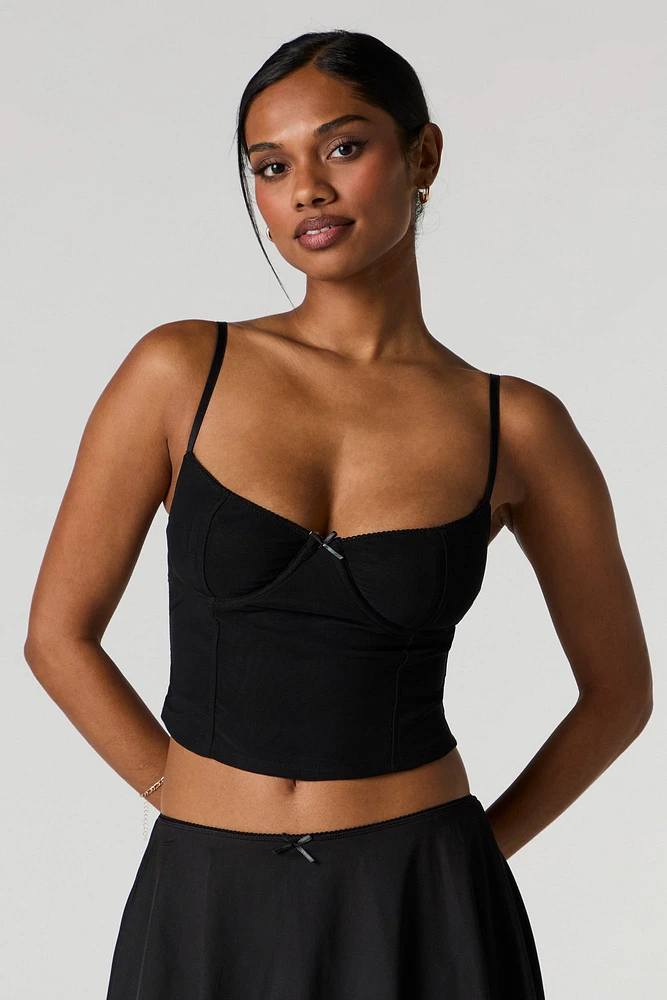 Débardeur-bustier en filet