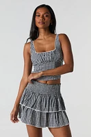 Plaid Tiered Mini Skort