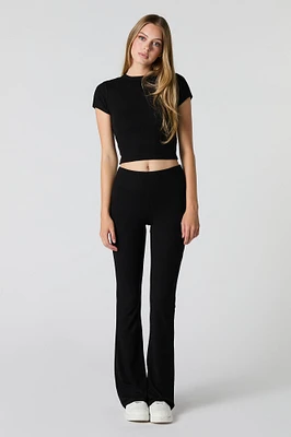 Pantalon Active à jambe évasée côtelé