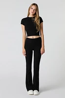 Pantalon Active à jambe évasée côtelé