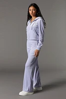 Playboy Rhinestone Velour Wide Leg Pant