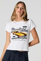 T-shirt côtelé à imprimé Ford Yellow Mustang