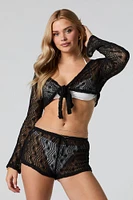 Short couvre-maillot crochet