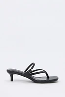 Strappy Thong Kitten Heel