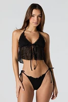 Crochet Trim Bikini Bottom