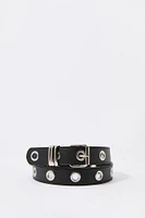 Layered Cross Chain Grommet Belt