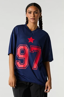 Graphic Mesh Football Jersey