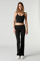 Pantalon Active à jambe évasée et taille pliée