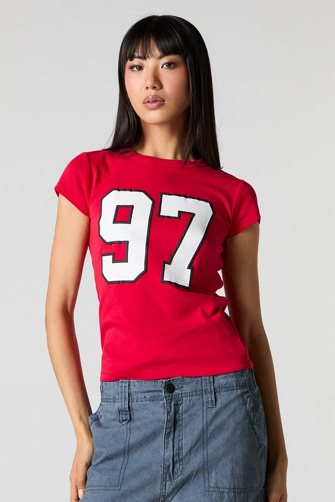 T-shirt ajusté avec motif brodé