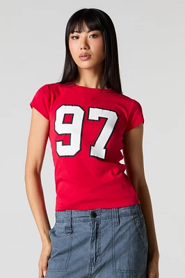 T-shirt ajusté avec motif brodé
