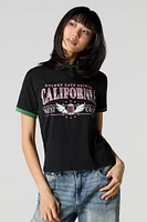 Graphic Fitted Ringer T-Shirt