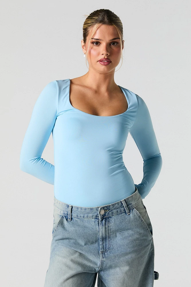 Scoop Neck Long Sleeve Bodysuit