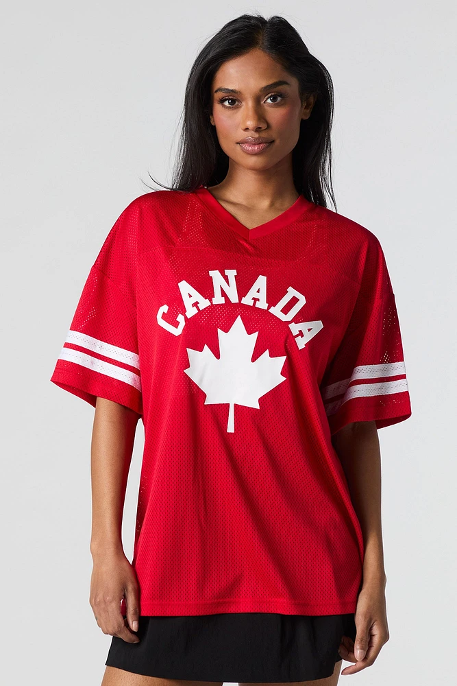 Jersey en filet à imprimé Canada Day