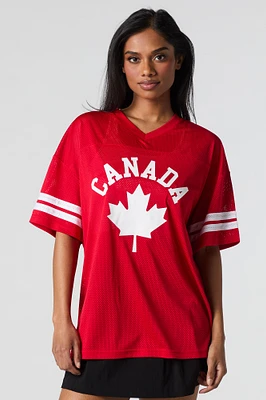 Jersey en filet à imprimé Canada Day