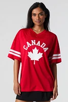 Jersey en filet à imprimé Canada Day