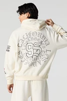 Embroidered Graphic Fleece Hoodie