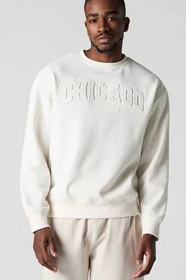 City Embossed Fleece Sweatshirt
