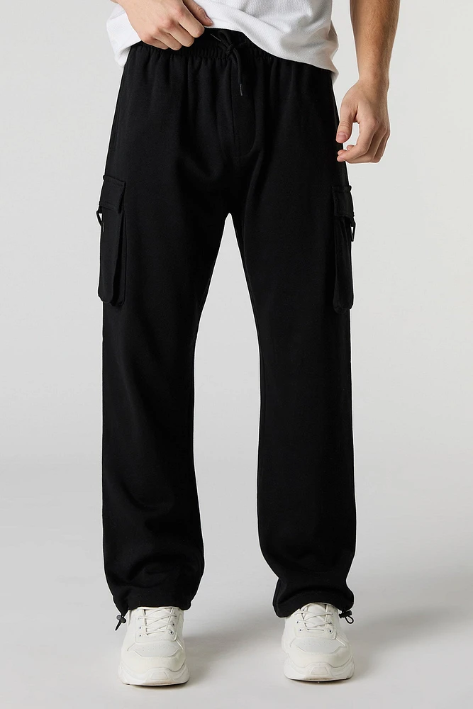 Jogger cargo en molleton avec taille à barillet
