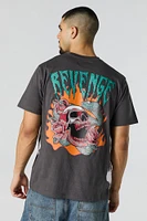 Revenge Graphic Rhinestone T-Shirt