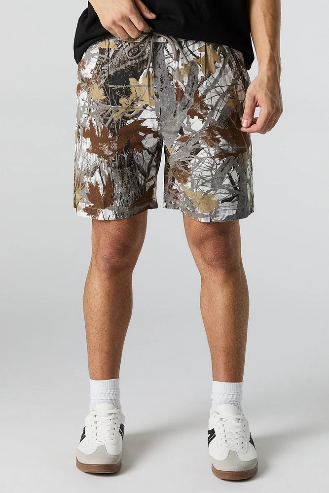 Short mi-long à taille coulissante