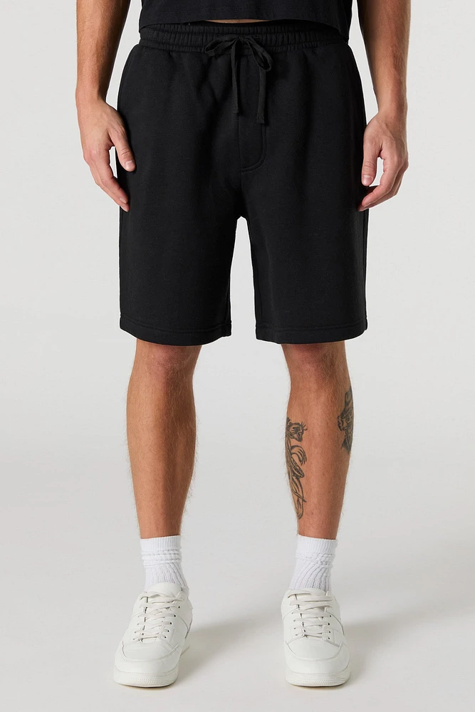 Drawstring Longline Fleece Short