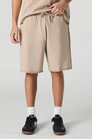 Short long en molleton délavé